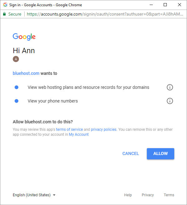 bluehost web hosting sign up
