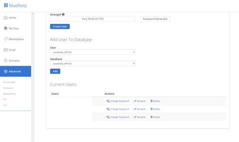 godaddy migrate database bluehost
