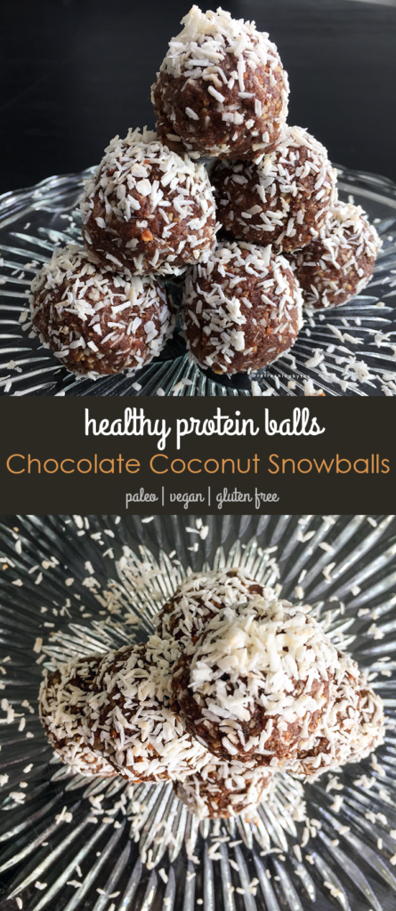 Chocolate coconut protein snowballs