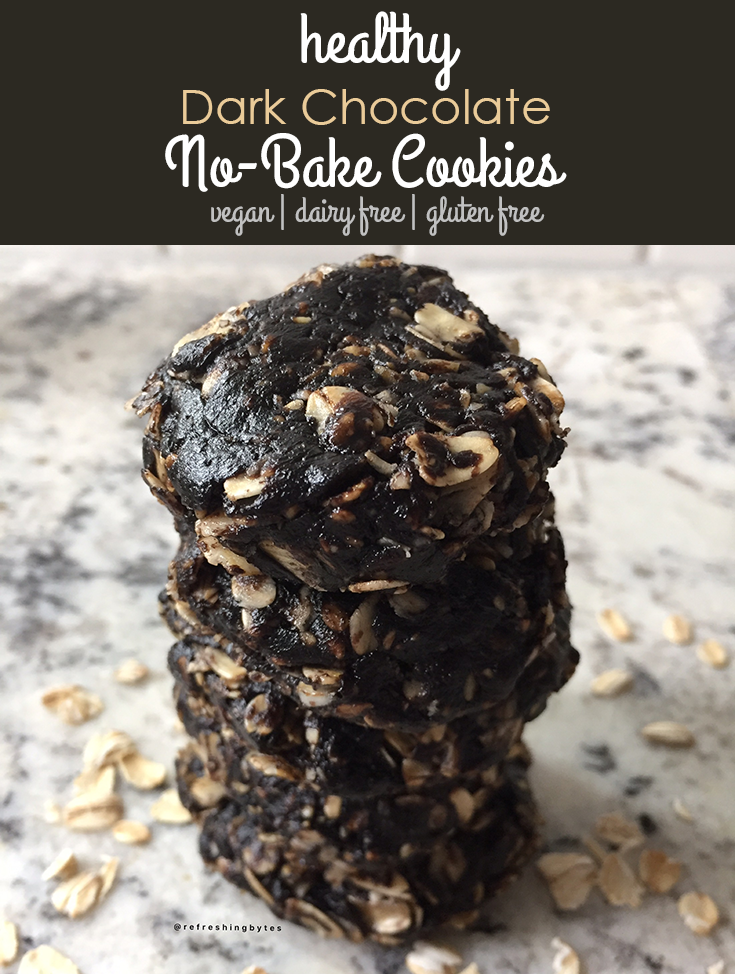 no-bake dark chocolate protein cookies