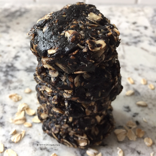 no-bake dark chocolate protein cookies