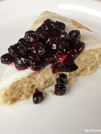 This moist, tender, and sweet gluten free lemon cake is also vegan, zesty, and delicious. Perfect for spring or any holiday celebration, it's easy to whip up and will impress your guests! Plus, no one will know it's gluten free unless they see you eating it! #glutenfree #vegan #cake #lemon #refreshingbytes