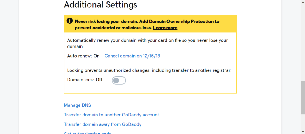 transfer domain from godaddy to bluehost