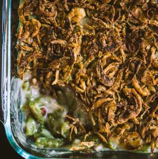 Put the can down. This super simple dairy free green bean casserole recipe is onion-y, savory, and hearty (and gluten free)! You just THOUGHT you liked green bean casserole before. Or if you didn't, you might like this REAL version. You won't find any processed ingredients or MSG here.