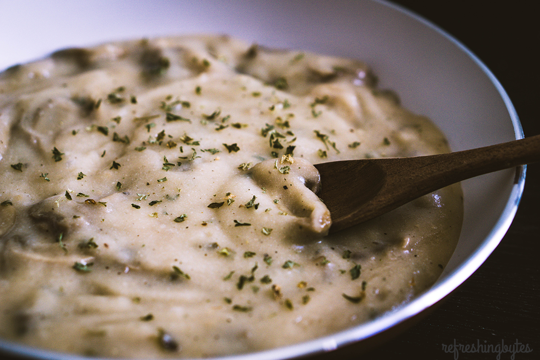 Put the can down. This super simple gluten free cream of mushroom soup recipe is savory, creamy, and delicious! Canned soup lovers will rejoice when they find out that it's also healthy and low sodium! You won't find any processed ingredients or MSG here. #vegan #glutenfree #dairyfree